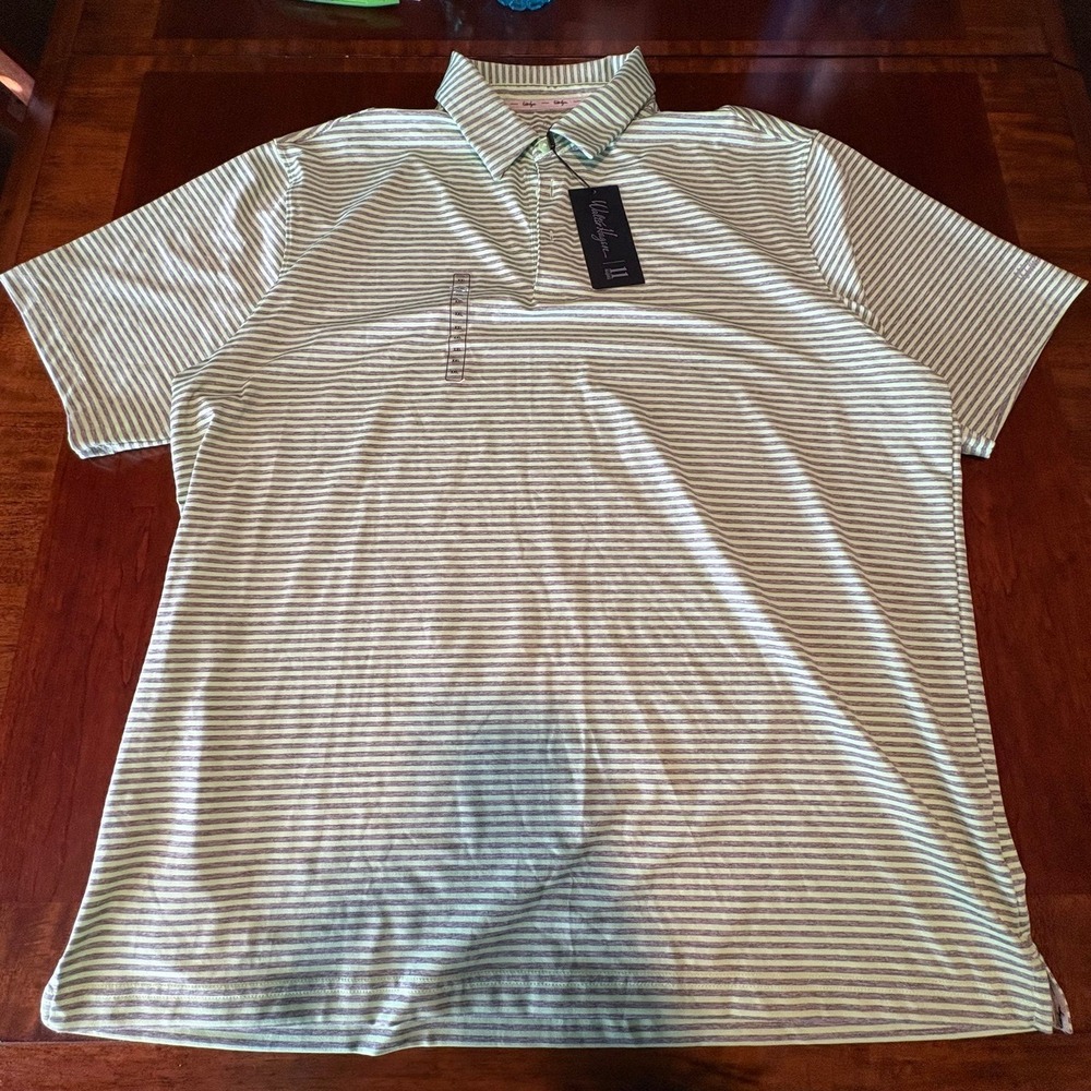 Walter Hagen 11 Majors Striped Golf Polo Shirt XXL Performance